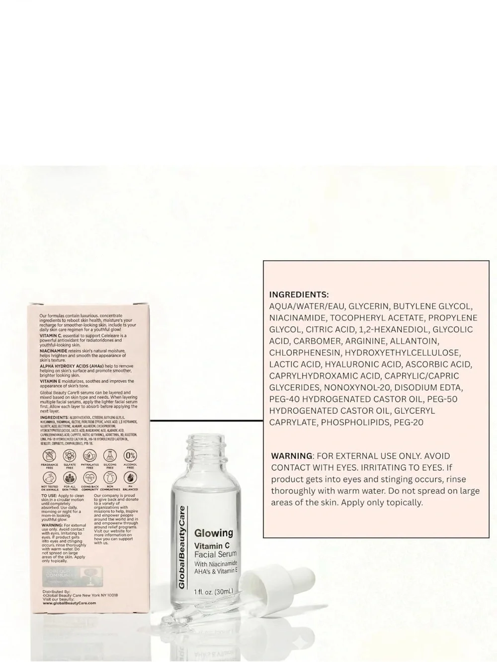 Glowing Vitamin C Facial Serum Radiance Boosting Face Serum to Help Improve Appe